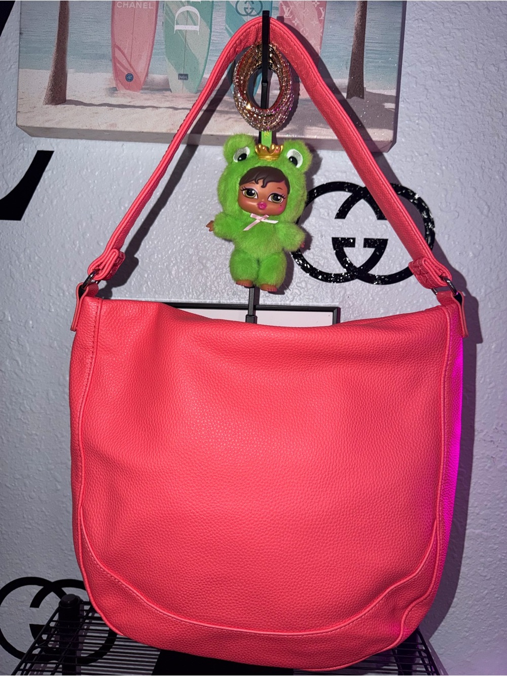 Coral Pink Women’s Hobo Shoulder Bag - JEWEL BY THIRTY ONE BRANDED